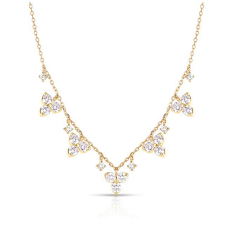Plated Lab Grown Diamond Station Necklace