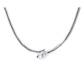 Plated Lab Grown Diamond Serpent Necklace