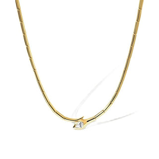 Plated Lab Grown Diamond Serpent Necklace