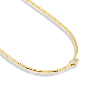 Plated Lab Grown Diamond Serpent Necklace