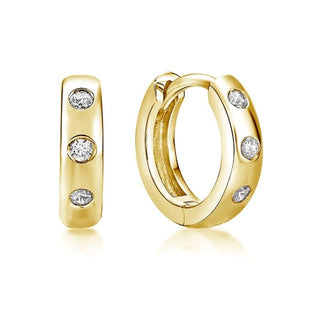 Lab Grown Diamond Huggie Hoop Earrings