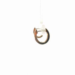 Sterling Silver Gypsy Set Lab Grown Diamond Hoop Earrings
