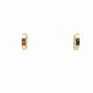 Sterling Silver Gypsy Set Lab Grown Diamond Hoop Earrings