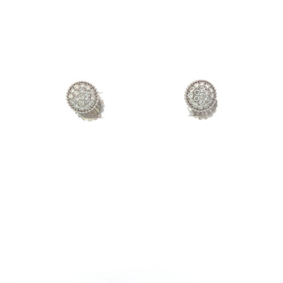 Lab Grown Diamond Round Pave Stud Earrings