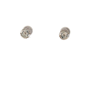 Lab Grown Diamond Round Pave Stud Earrings