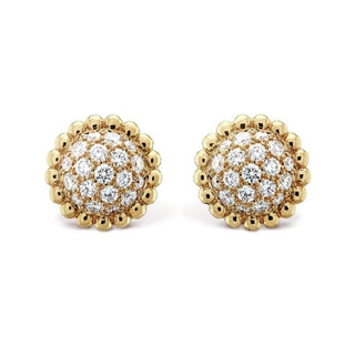 Lab Grown Diamond Round Pave Stud Earrings