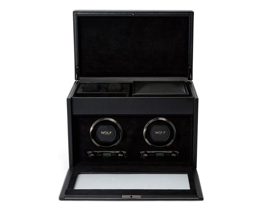 British Racing Double Watch Winder with Storage