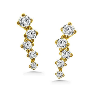 Plated Lab Grown Diamond Ear Climbers Earrings