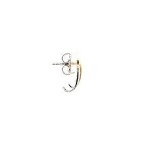 Lab Grown Diamond 2-Tone Earrings