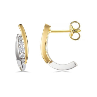 Lab Grown Diamond 2-Tone Earrings