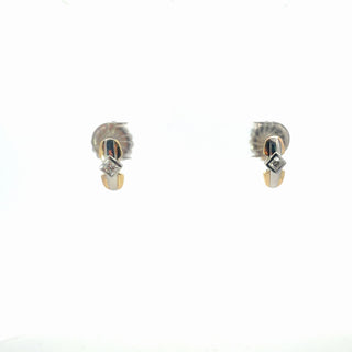 Lab Grown Diamond 2-Tone Stud Earrings