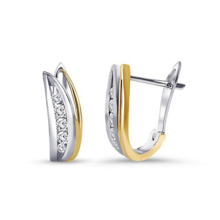 Lab Grown Diamond Lever Back Hoop Earrings