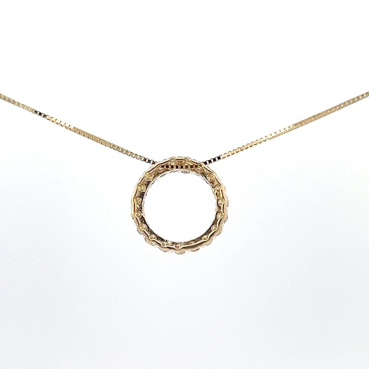10K Yellow Gold Diamond Necklace 18"