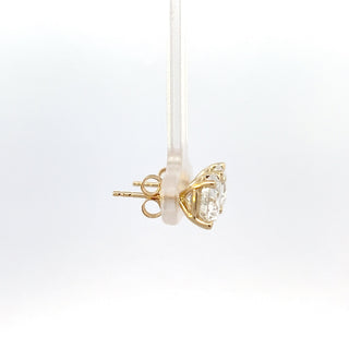 Aretes de oro amarillo de 14 quilates con diamantes cultivados en laboratorio de 1,05 quilates