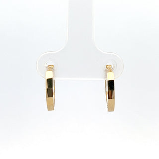 10K Yellow Gold Round Textured Earrings