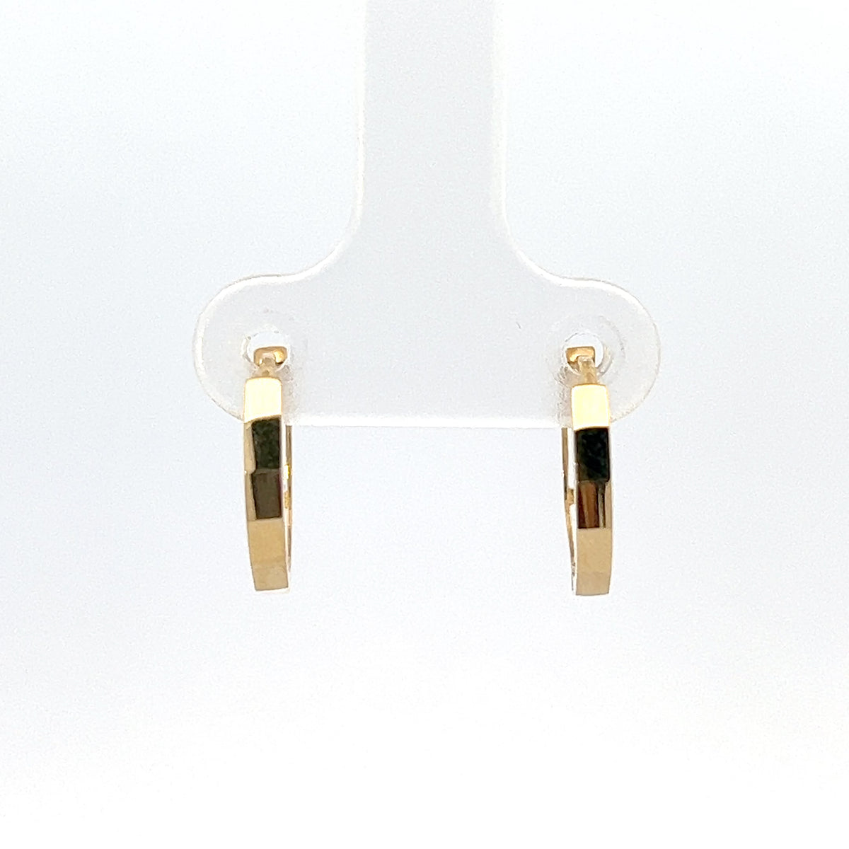 10K Yellow Gold Round Textured Earrings