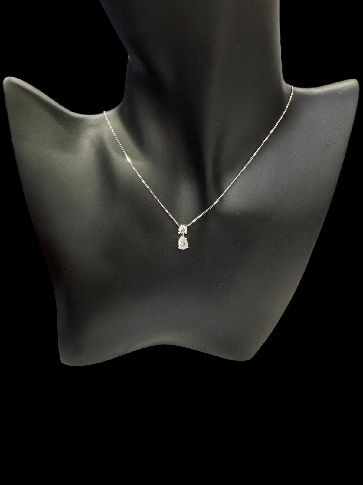 10K White Gold 0.75cttw Lab Grown Diamond Necklace - 18 Inches