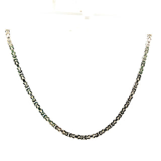 925 Sterling Silver 3.75mm Kings Link Chain - 18"