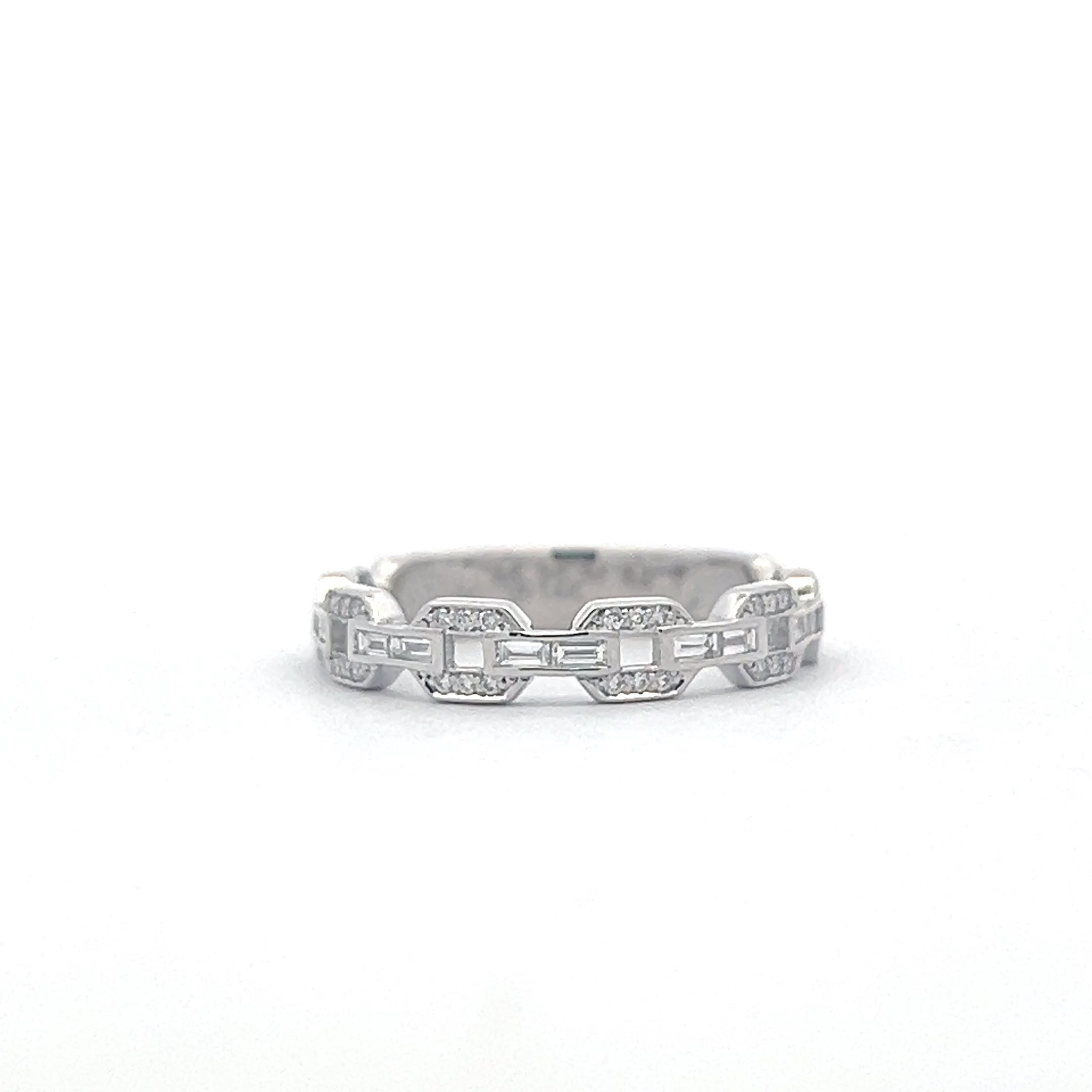 10K White Gold 0.30cttw Diamond Ring - 4 / White gold