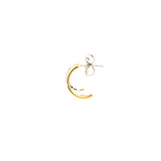 Lab Grown Diamond Dainty Double Row Huggie Hoop Earrings