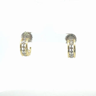 Lab Grown Diamond Stylish Geometric Huggie Hoop Earrings
