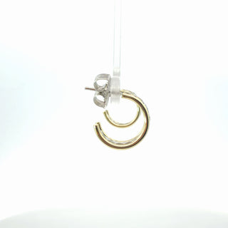 Lab Grown Diamond Stylish Geometric Huggie Hoop Earrings