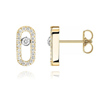 Lab Grown Diamond Open Minimalist Earrings