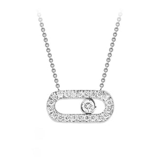 10KT Lab Grown Diamond Open Minimalist Necklace