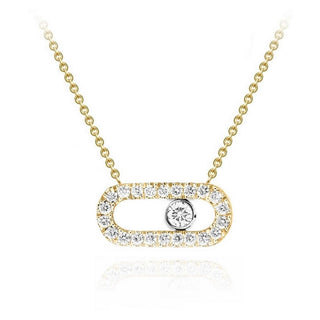 10KT Lab Grown Diamond Open Minimalist Necklace