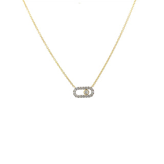 10KT Lab Grown Diamond Open Minimalist Necklace