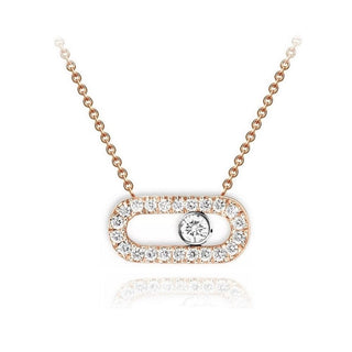 10KT Lab Grown Diamond Open Minimalist Necklace