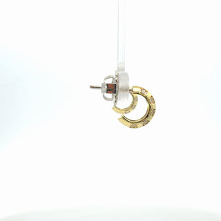 Plated Lab Grown Diamond Knife Edge Huggie Earrings