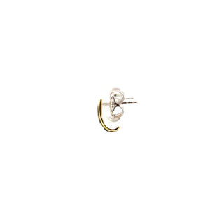 Lab Grown Diamond Two Tone Huggie Earrings