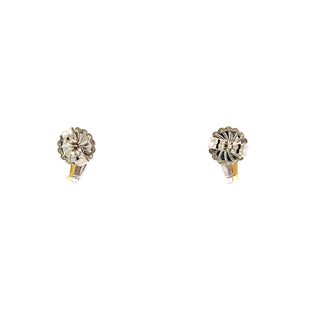 Lab Grown Diamond Two Tone Huggie Earrings