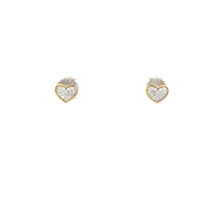 Lab Grown Diamond Heart Pave Stud Earrings