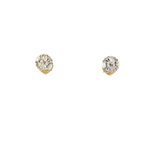Lab Grown Diamond Heart Pave Stud Earrings