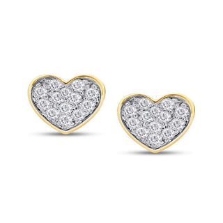 Lab Grown Diamond Heart Pave Stud Earrings