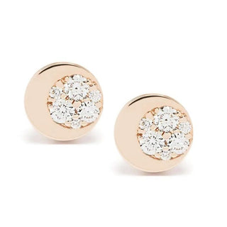 Lab Grown Diamond Disc Stud Earrings