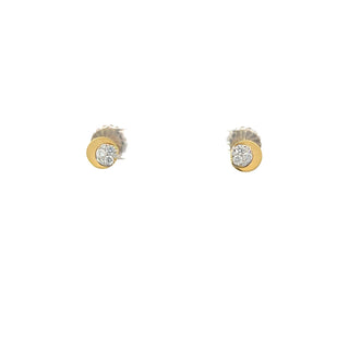 Lab Grown Diamond Disc Stud Earrings