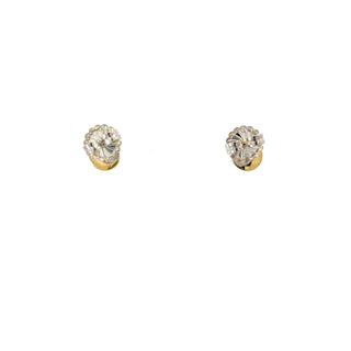 Lab Grown Diamond Disc Stud Earrings