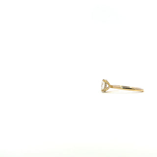 14K Yellow Gold 1.07Cttw Lab Grown Oval Cut Diamond Engagement Ring With Hidden Halo