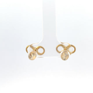 14K Yellow Gold Infinity stud earrings