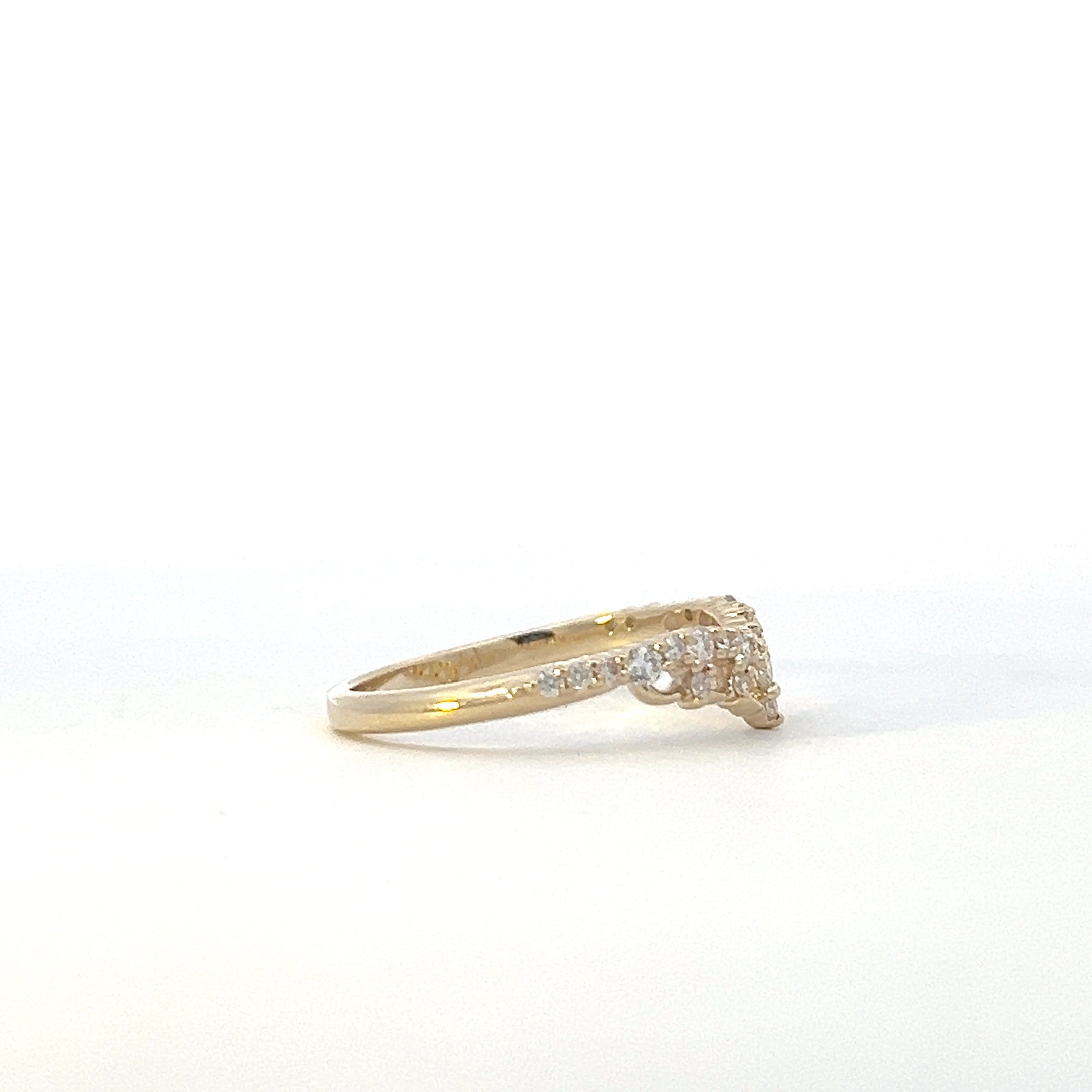 10K Yellow Gold 0.30cttw Diamond Wedding Band - 4 / yellow gold