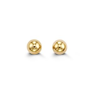 14K Yellow Gold Ball Earrings 6mm