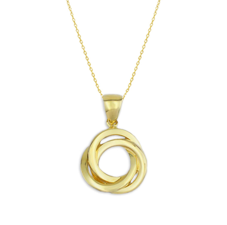 10K Yellow Gold Interwined circle Charm