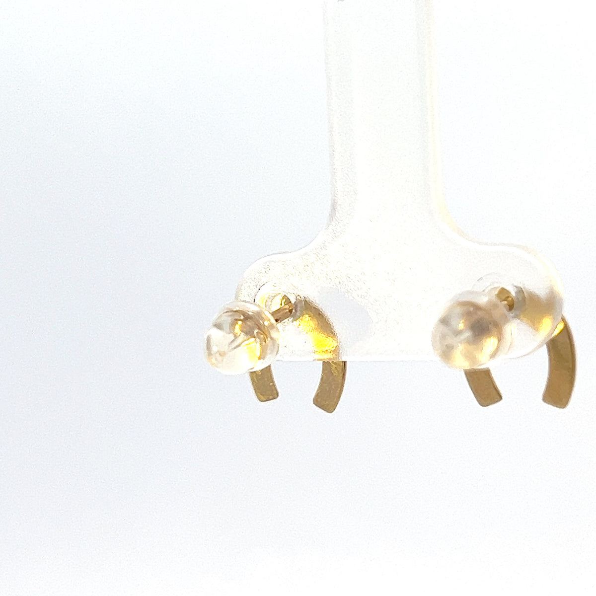 14K Yellow Gold Horseshoe stud earrings