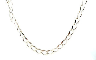 925 Sterling Silver 8.6mm Pave Curb Chain