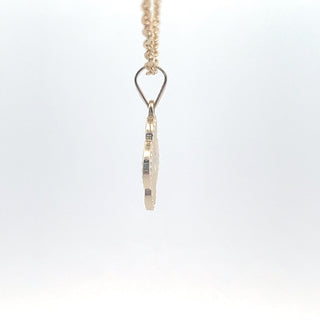 925 Silver - Gold Plated Clover Necklace and Earrings Set