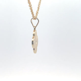 925 Silver - Gold Plated Clover Necklace and Earrings Set