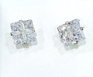 Aretes de plata de ley con circonita cúbica